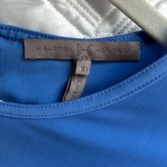 Halston Hertiage Dress, C - Blue, S - 10, Cap Sleeves, Lined, Back Zipper - Picture 4 of 9